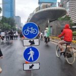 Rambu Pemisah Pesepeda-Pejalan Kaki di CFD HI Hadir, Warga Minta Diperbanyak