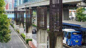 98 Tiang Monorel Mangkrak di Rasuna Said Dibongkar Mulai Rabu Pekan Depan