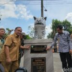 Resmi Berhak Paten, Patung Macan Putih Kediri Jadi Ikon Desa Balongjeruk