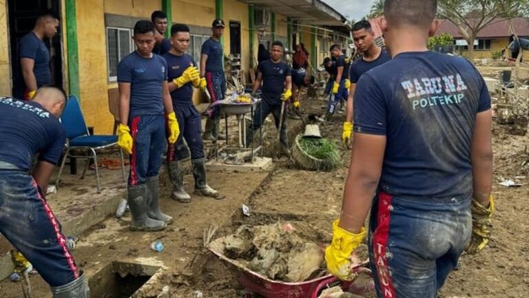 119 Taruna Poltekip-Poltekim Dikerahkan Bantu Pemulihan Aceh Timur Pascabanjir