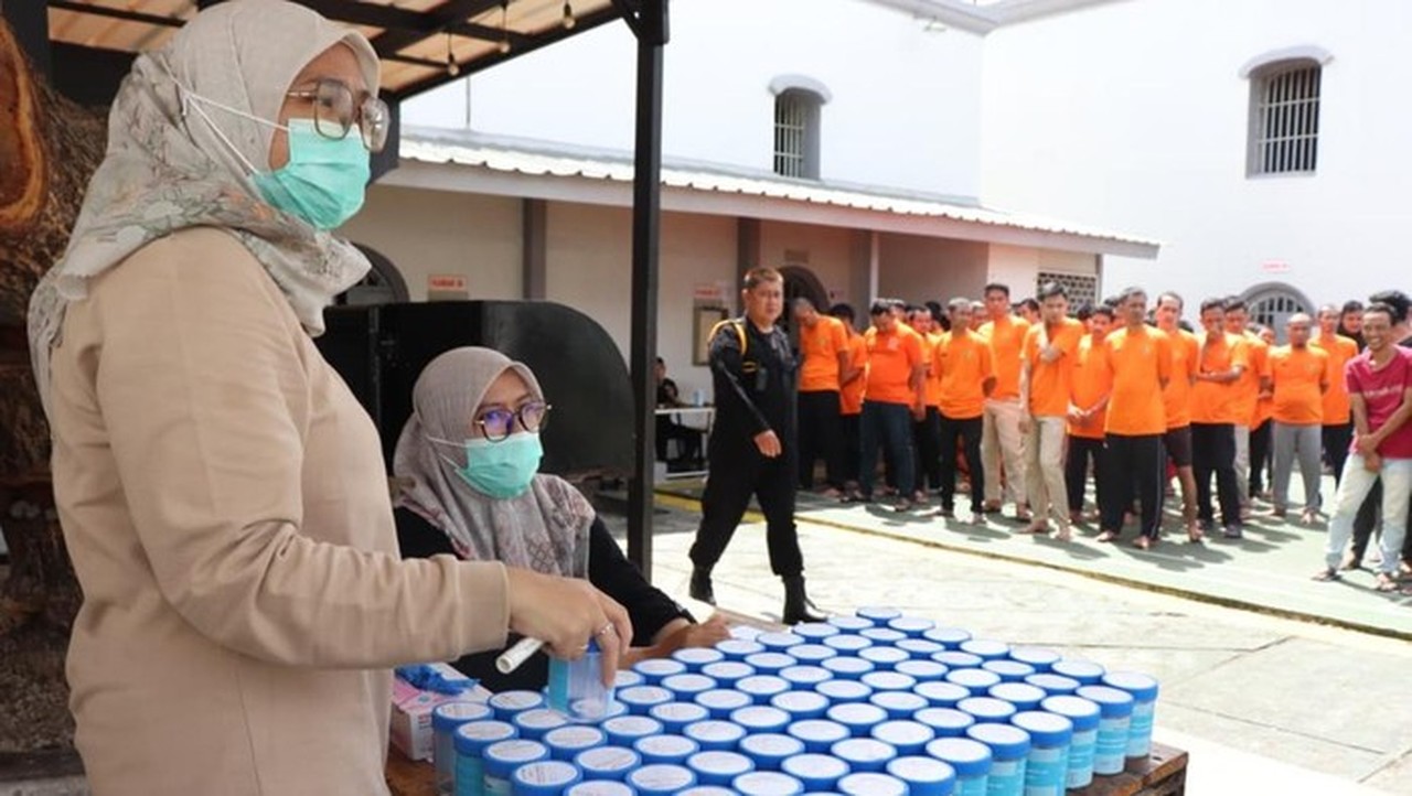 Rutan Serang Gelar Tes Urine Massal Tahanan dan Petugas untuk Berantas Narkoba